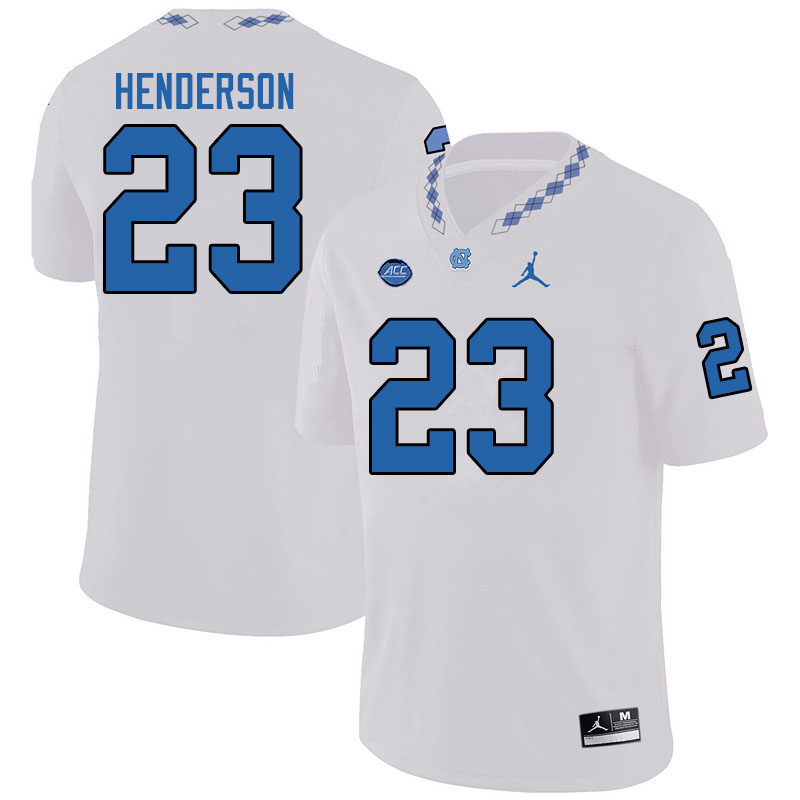 Jordan Brand Men #23 Josh Henderson North Carolina Tar Heels College Football Jerseys Sale-White